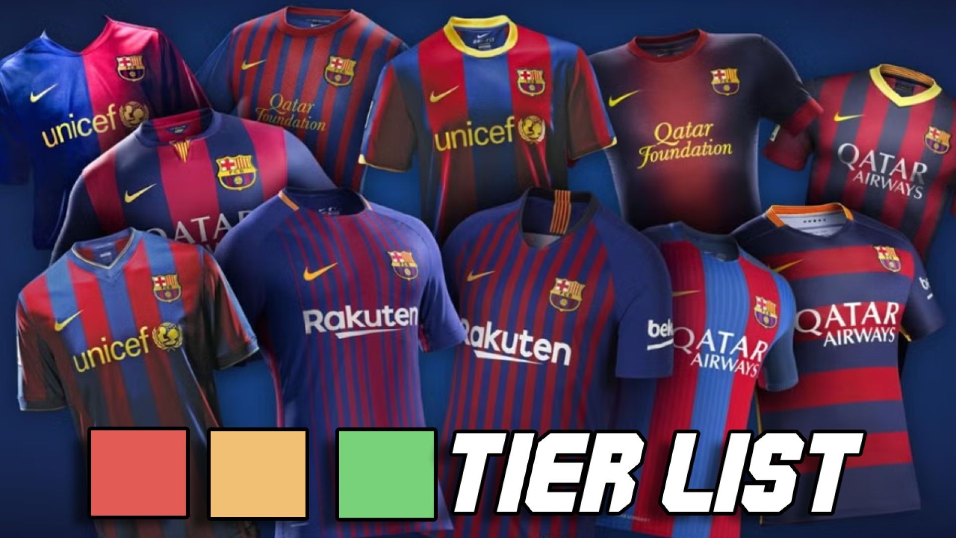 TIER LIST: Ranking Barcelona Last 20 Home Kits? | COP or FLOP? (GIVEAWAY INCLUDED?)